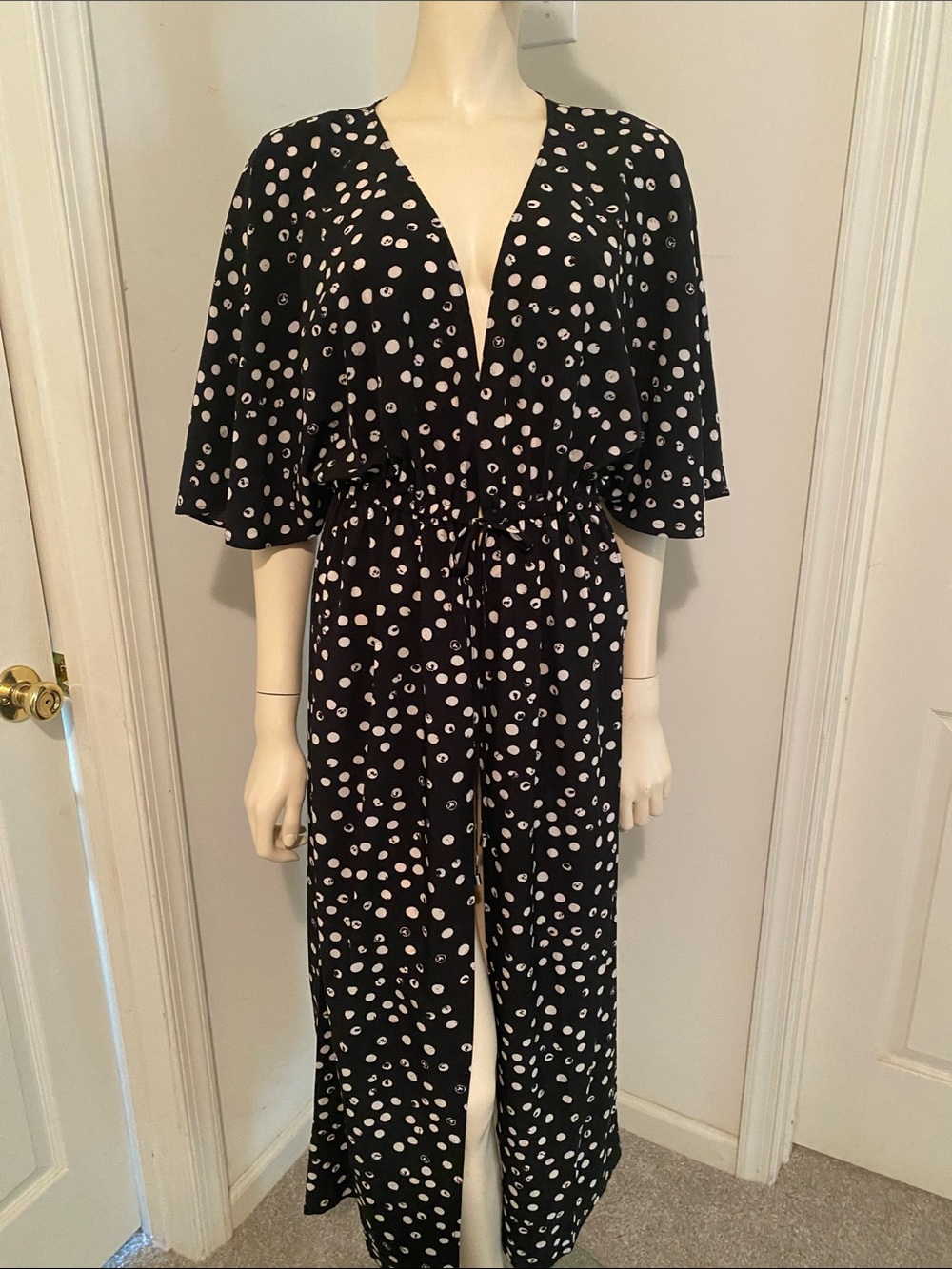 Belle by Kim Gravel Black and White Polka Dot Cover Up